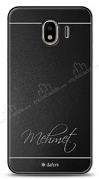 Dafoni Metal Samsung Galaxy J4 El Yazs simli Kiiye zel Klf