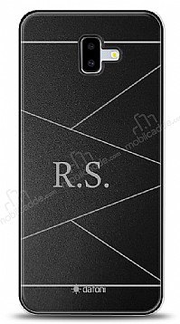 Dafoni Metal Samsung Galaxy J6 Plus Geometrik ift Harf Kiiye zel Klf