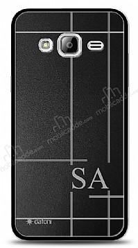 Dafoni Metal Samsung Galaxy J7 / Galaxy J7 Core Linear ift Harf Kiiye zel Klf