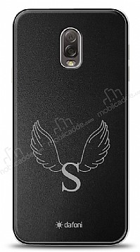 Dafoni Metal Samsung Galaxy J7 Pro 2017 Angel Wing Tek Harf Kiiye zel Klf