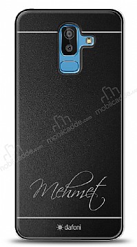 Dafoni Metal Samsung Galaxy J8 El Yazs simli Kiiye zel Klf