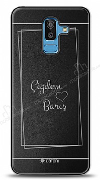 Dafoni Metal Samsung Galaxy J8 Frame ift simli Kiiye zel Klf