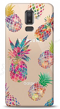 Samsung Galaxy J8 Iridescent Pineapple Resimli Klf