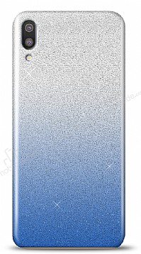 Samsung Galaxy M10 Simli Mavi Silikon Klf