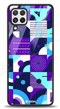 Dafoni Glossy Samsung Galaxy M22 Purple Geometric Pattern Klf