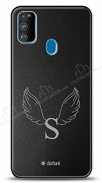 Dafoni Metal Samsung Galaxy M30S Angel Wing Tek Harf Kiiye zel Klf