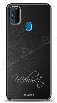 Dafoni Metal Samsung Galaxy M30S El Yazs simli Kiiye zel Klf