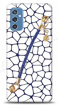 Samsung Galaxy M52 5G Mavi Zincirli Resimli Klf