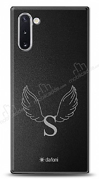 Dafoni Metal Samsung Galaxy Note 10 Angel Wing Tek Harf Kiiye zel Klf