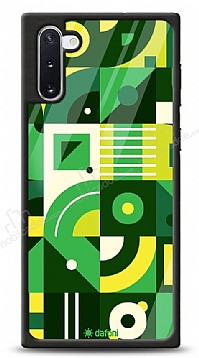 Dafoni Glossy Samsung Galaxy Note 10 Green Geometric Pattern Klf