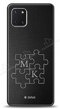 Dafoni Metal Samsung Galaxy Note 10 Lite ift Harf Puzzle Kiiye zel Klf