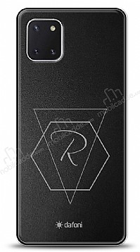 Dafoni Metal Samsung Galaxy Note 10 Lite Geometrik Harfli Kiiye zel Klf
