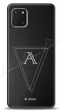 Dafoni Metal Samsung Galaxy Note 10 Lite Geometrik Tek Harf Kiiye zel Klf