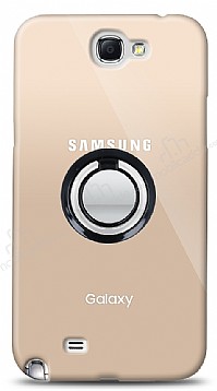 Samsung Galaxy Note 2 Siyah Tutuculu effaf Klf