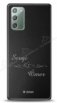Dafoni Metal Samsung Galaxy Note 20 iftlere zel Kalpli simli Kiiye zel Klf