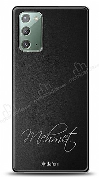 Dafoni Metal Samsung Galaxy Note 20 El Yazs simli Kiiye zel Klf