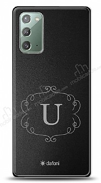 Dafoni Metal Samsung Galaxy Note 20 Flower Frame Tek Harf Kiiye zel Klf