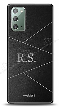 Dafoni Metal Samsung Galaxy Note 20 Geometrik ift Harf Kiiye zel Klf