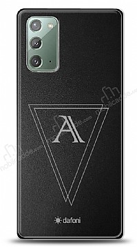 Dafoni Metal Samsung Galaxy Note 20 Geometrik Tek Harf Kiiye zel Klf