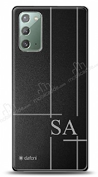 Dafoni Metal Samsung Galaxy Note 20 Linear ift Harf Kiiye zel Klf