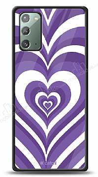 Dafoni Glossy Samsung Galaxy Note 20 Purple Hearts Klf