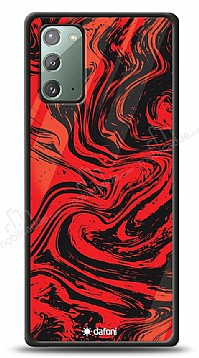 Dafoni Glossy Samsung Galaxy Note 20 Red Marble Klf