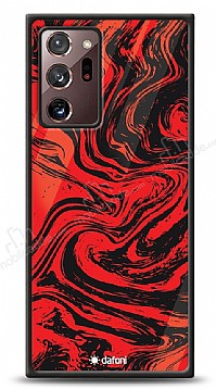 Dafoni Glossy Samsung Galaxy Note 20 Ultra Red Marble Klf