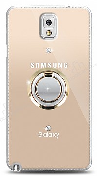 Samsung Galaxy Note 3 Gold Tutuculu Tal effaf Klf