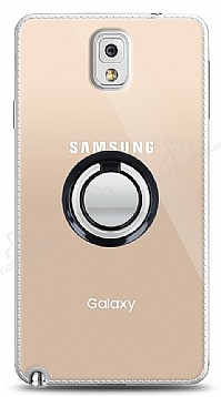 Samsung Galaxy Note 3 Siyah Tutuculu effaf Klf