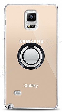 Samsung Galaxy Note 4 Siyah Tutuculu effaf Klf