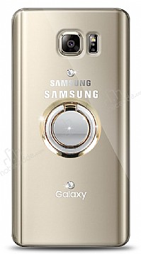 Samsung Galaxy Note 5 Gold Tutuculu Tal effaf Klf