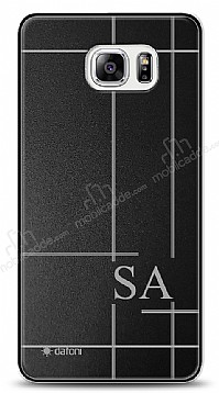 Dafoni Metal Samsung Galaxy Note 5 Linear ift Harf Kiiye zel Klf