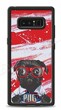 Dafoni Art Samsung Galaxy Note 8 Black Pug Klf