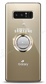 Samsung Galaxy Note 8 Gold Tutuculu Tal effaf Klf