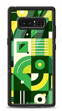 Dafoni Glossy Samsung Galaxy Note 8 Green Geometric Pattern Klf