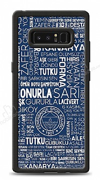 Dafoni Glossy Samsung Galaxy Note 8 Lisansl Fenerbahe Mavi Tipografi Klf