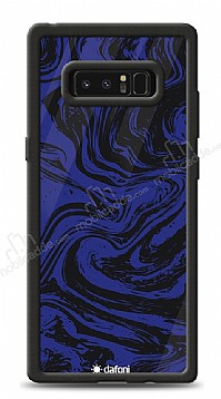 Dafoni Glossy Samsung Galaxy Note 8 Navy Blue Marble Klf
