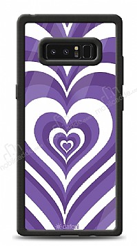 Dafoni Glossy Samsung Galaxy Note 8 Purple Hearts Klf