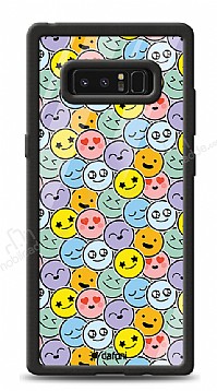 Dafoni Glossy Samsung Galaxy Note 8 Renkli Emojiler Klf