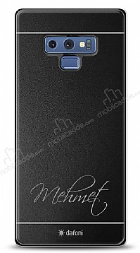 Dafoni Metal Samsung Galaxy Note 9 El Yazs simli Kiiye zel Klf
