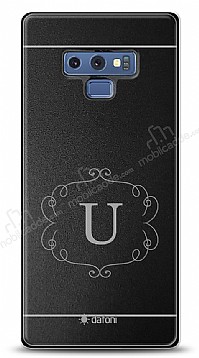 Dafoni Metal Samsung Galaxy Note 9 Flower Frame Tek Harf Kiiye zel Klf