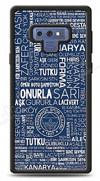 Dafoni Glossy Samsung Galaxy Note 9 Lisansl Fenerbahe Mavi Tipografi Klf