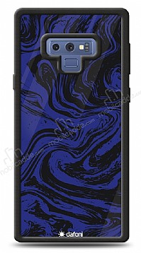 Dafoni Glossy Samsung Galaxy Note 9 Navy Blue Marble Klf