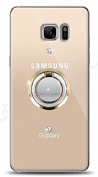 Samsung Galaxy Note FE Gold Tutuculu Tal effaf Klf