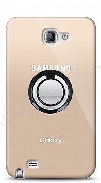 Samsung Galaxy Note Siyah Tutuculu effaf Klf