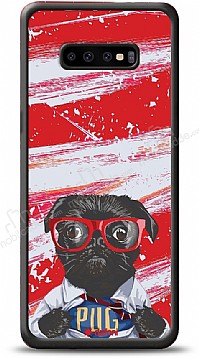 Dafoni Art Samsung Galaxy S10 Black Pug Klf