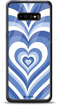 Dafoni Glossy Samsung Galaxy S10 Blue Hearts Klf