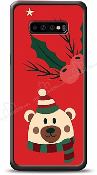 Dafoni Art Samsung Galaxy S10 Christmas Bear Klf