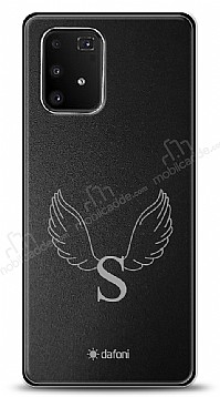 Dafoni Metal Samsung Galaxy S10 Lite Angel Wing Tek Harf Kiiye zel Klf