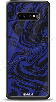 Dafoni Glossy Samsung Galaxy S10 Navy Blue Marble Klf